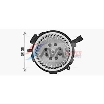 Moteur électrique, pulseur d'air habitacle AVA QUALITY COOLING OEM 6441T8