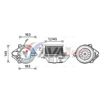 Moteur électrique, pulseur d'air habitacle AVA QUALITY COOLING OEM 6441G5