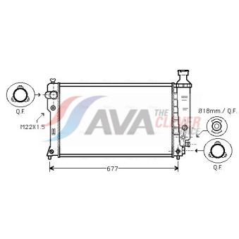 Radiateur, refroidissement du moteur AVA QUALITY COOLING OEM 1301J5