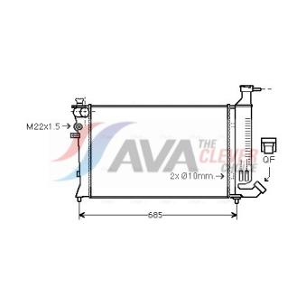Radiateur, refroidissement du moteur AVA QUALITY COOLING OEM 1331RY Radiateur, refroidissement du moteur AVA QUALITY COOLING OEM 1331RY