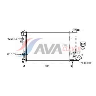 Radiateur, refroidissement du moteur AVA QUALITY COOLING PEA2140