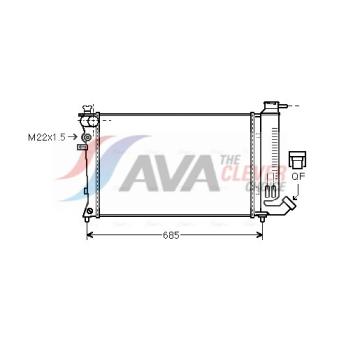 Radiateur, refroidissement du moteur AVA QUALITY COOLING OEM 1330Q4