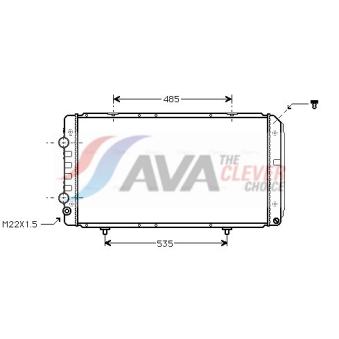 Radiateur, refroidissement du moteur AVA QUALITY COOLING PEA2146