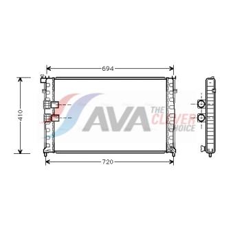 Radiateur, refroidissement du moteur AVA QUALITY COOLING OEM 133012 Radiateur, refroidissement du moteur AVA QUALITY COOLING OEM 133012