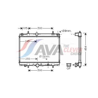 Radiateur, refroidissement du moteur AVA QUALITY COOLING OEM 1331EC