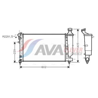 Radiateur, refroidissement du moteur AVA QUALITY COOLING OEM 133087
