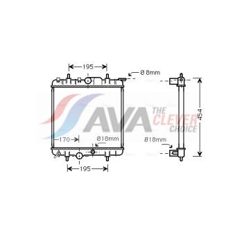 Radiateur, refroidissement du moteur AVA QUALITY COOLING OEM 133099
