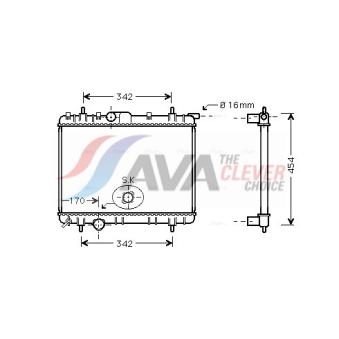 Radiateur, refroidissement du moteur AVA QUALITY COOLING OEM 133305