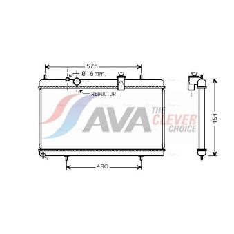 Radiateur, refroidissement du moteur AVA QUALITY COOLING PEA2256