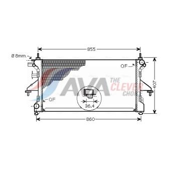 Radiateur, refroidissement du moteur AVA QUALITY COOLING OEM 1349196080