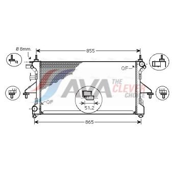 Radiateur, refroidissement du moteur AVA QUALITY COOLING OEM 1330S3
