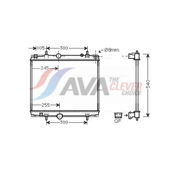 Radiateur, refroidissement du moteur AVA QUALITY COOLING PEA2331