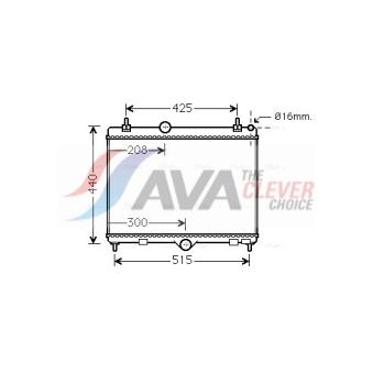 Radiateur, refroidissement du moteur AVA QUALITY COOLING OEM 1330X2