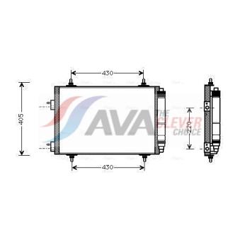 Condenseur, climatisation AVA QUALITY COOLING OEM 6455AA
