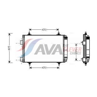 Condenseur, climatisation AVA QUALITY COOLING PEA5215D
