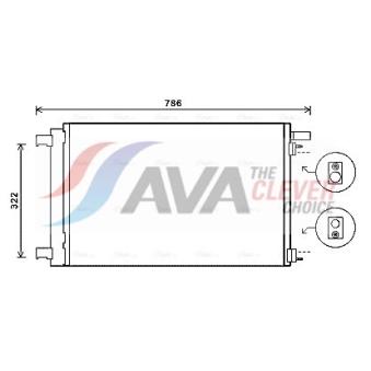 Condenseur, climatisation AVA QUALITY COOLING PEA5364D