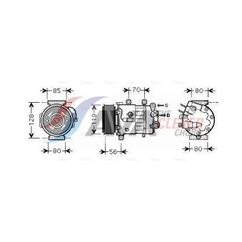 Compresseur, climatisation AVA QUALITY COOLING PEAK322