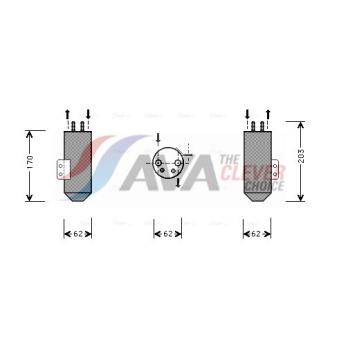 Filtre déshydratant, climatisation AVA QUALITY COOLING PED020