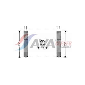 Filtre déshydratant, climatisation AVA QUALITY COOLING PED302