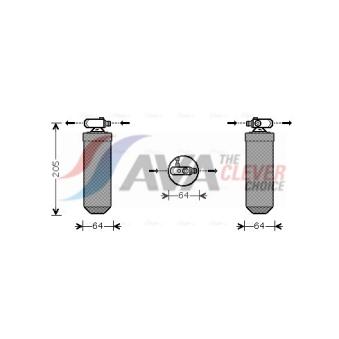 Filtre déshydratant, climatisation AVA QUALITY COOLING PED303