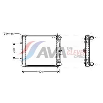 Radiateur, refroidissement du moteur AVA QUALITY COOLING PR2037