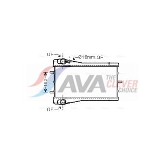 Radiateur, refroidissement du moteur AVA QUALITY COOLING PR2043