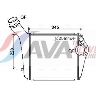 Intercooler, échangeur AVA QUALITY COOLING PR4059