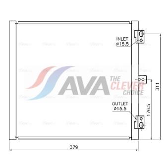 Condenseur, climatisation AVA QUALITY COOLING PR5105