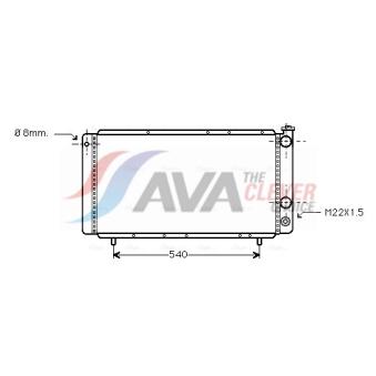 Radiateur, refroidissement du moteur AVA QUALITY COOLING RT2025