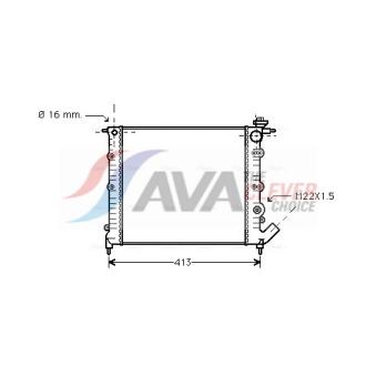 Radiateur, refroidissement du moteur AVA QUALITY COOLING RT2120