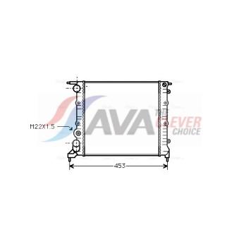 Radiateur, refroidissement du moteur AVA QUALITY COOLING [RT2121]