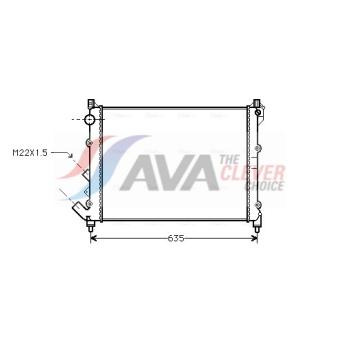 Radiateur, refroidissement du moteur AVA QUALITY COOLING OEM 7701499549