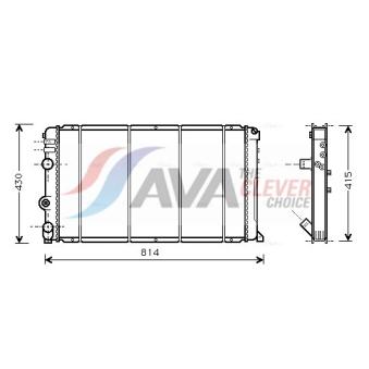 Radiateur, refroidissement du moteur AVA QUALITY COOLING OEM 2141000QAA
