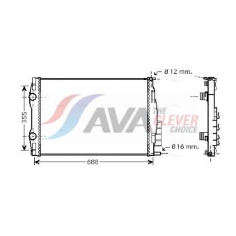 Radiateur, refroidissement du moteur AVA QUALITY COOLING OEM 8200325007