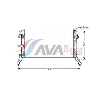 Radiateur, refroidissement du moteur AVA QUALITY COOLING RT2418