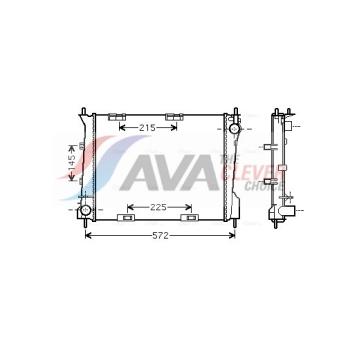 Radiateur, refroidissement du moteur AVA QUALITY COOLING RT2554