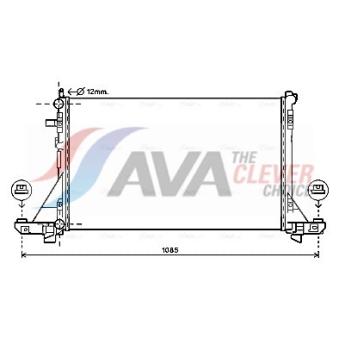 Radiateur, refroidissement du moteur AVA QUALITY COOLING OEM 95507804