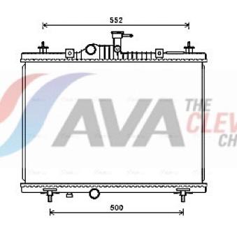 Radiateur, refroidissement du moteur AVA QUALITY COOLING RT2603