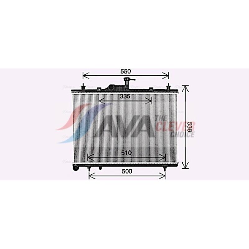 Radiateur, refroidissement du moteur AVA QUALITY COOLING RT2650 - Visuel 1
