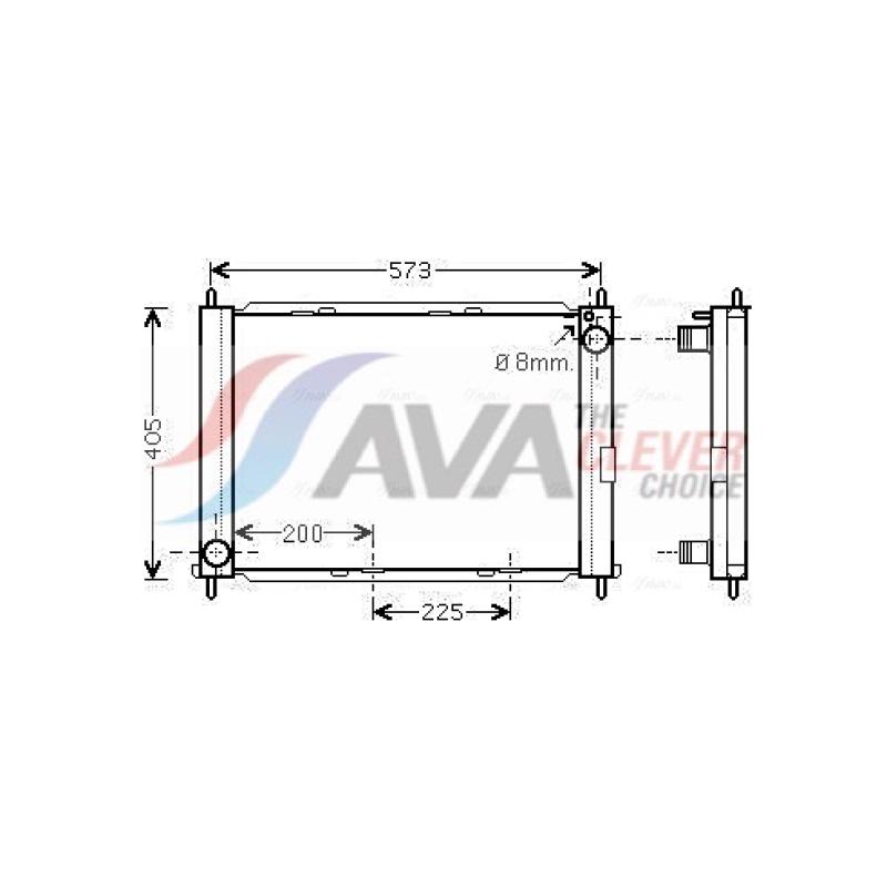 Radiateur, refroidissement du moteur AVA QUALITY COOLING RT2652 - Visuel 1