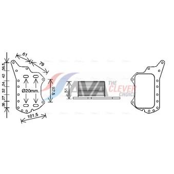 Radiateur d'huile AVA QUALITY COOLING OEM 152085948R