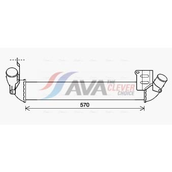 Intercooler, échangeur AVA QUALITY COOLING RT4641