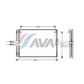 Condenseur, climatisation AVA QUALITY COOLING OEM 7701038227 Condenseur, climatisation AVA QUALITY COOLING OEM 7701038227