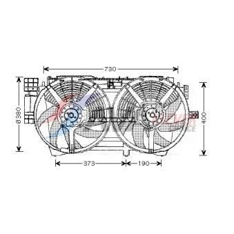 Ventilateur, refroidissement du moteur AVA QUALITY COOLING OEM 7701036724