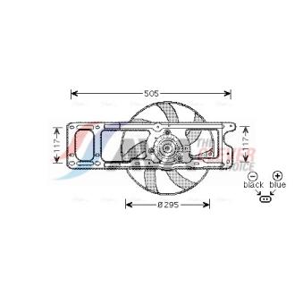 Ventilateur, refroidissement du moteur AVA QUALITY COOLING OEM 7701050677