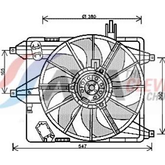 Ventilateur, refroidissement du moteur AVA QUALITY COOLING RT7544