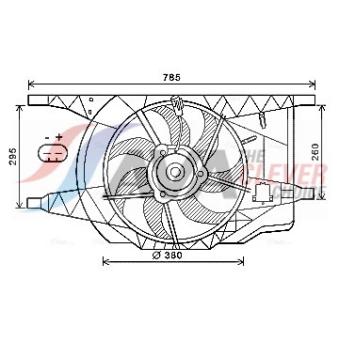 Ventilateur, refroidissement du moteur AVA QUALITY COOLING RT7546