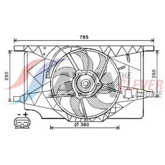 Ventilateur, refroidissement du moteur AVA QUALITY COOLING RT7547