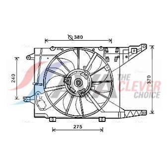 Ventilateur, refroidissement du moteur AVA QUALITY COOLING RT7549