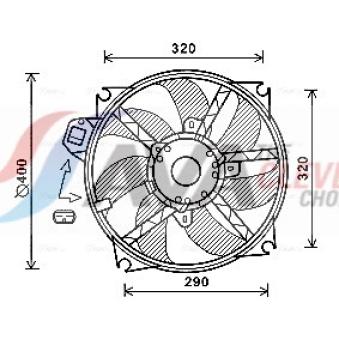 Ventilateur, refroidissement du moteur AVA QUALITY COOLING RT7563